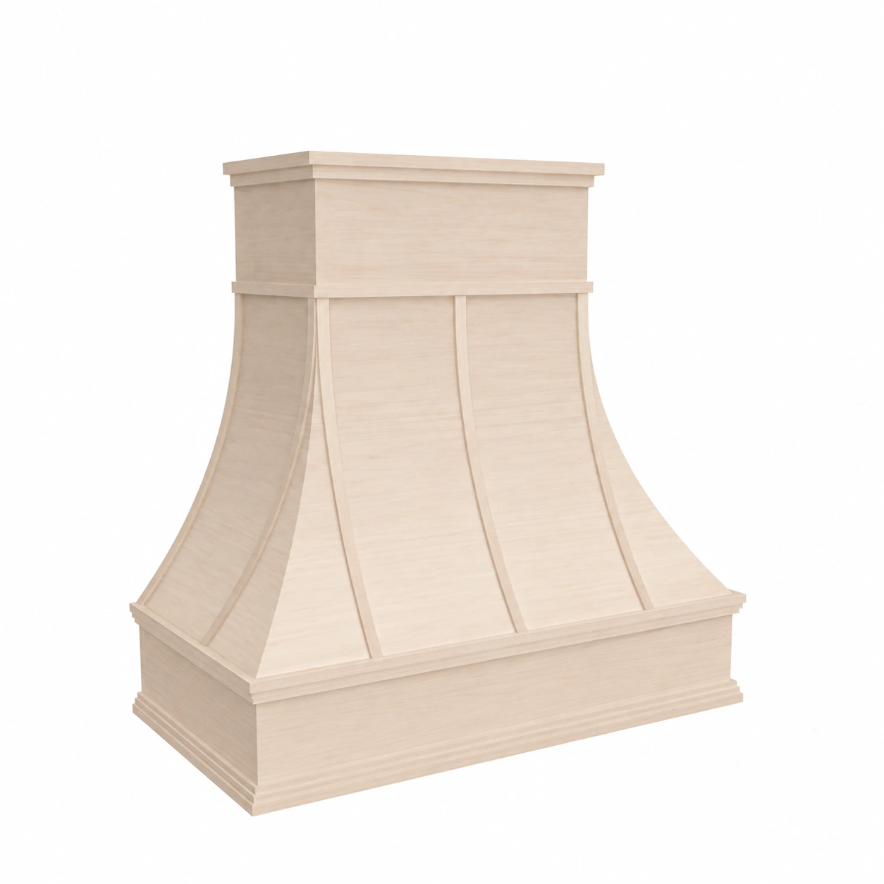 Curved Classic wood hood shell