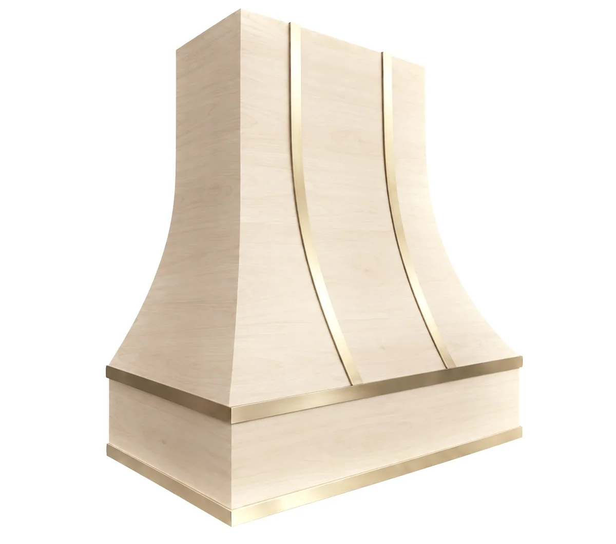 Golden Arc Luxe – Solid Brass wood hood shell