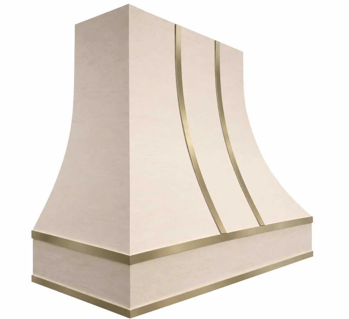 Golden Arc Luxe – Metallic Gold Strips wood hood shell
