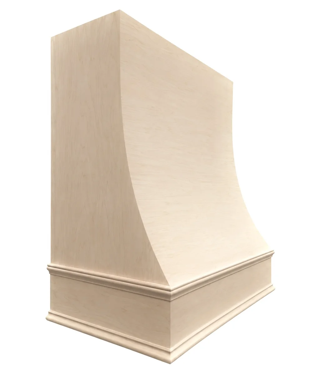 Smooth Arc wood hood shell