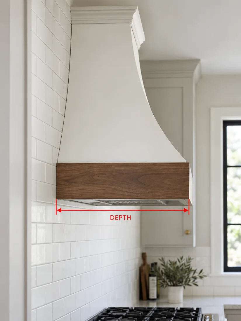 Existing Hood2Home depth measurement illustration